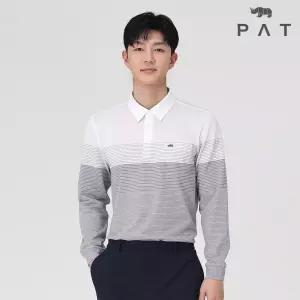 [PAT 남성] 잔스트라이프 카라 티셔츠_1K15102