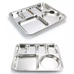 스텐27종 900NOH56 단체급식 4찬용 성인 식판 36.3x30.2cm 27호