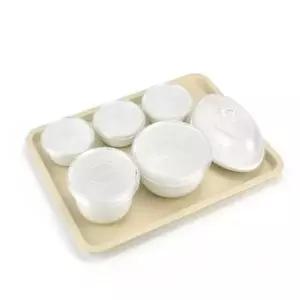 병원그릇 380JGJ77 3찬 쟁반 베이지 병원식판 환자식기 환자식