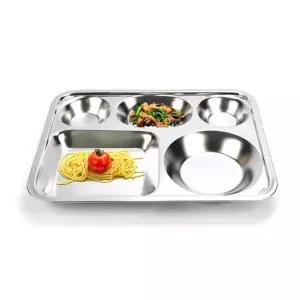 학교 415HVM04 병원 단체급식용 보급형 타원3찬 스텐식판