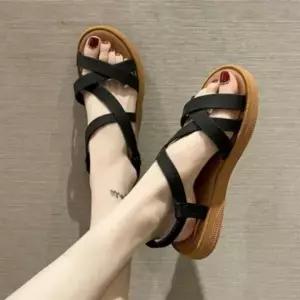 스트랩디자인 우먼플랫스타일 꼬임디자인 여름용 뒷밴딩 프리미엄