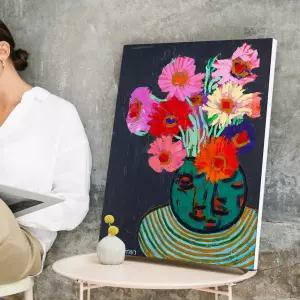 플랜테리어 유니크한 꽃그림 일러스트 Margo 캔버스액자 31x41cm