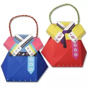 [룽스]복주머니 유치원만들기 종이접기(5인용)