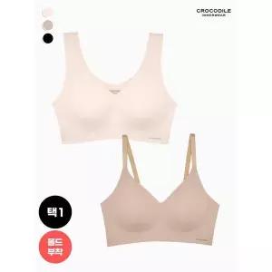 [하프클럽/ 이너웨어]쿨 라이크라 인견쉘론 몰드부착 심리스브라 1종/ 팬티