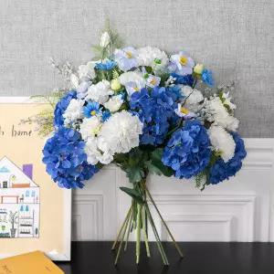 데이지 성묘 꽃다발 조화 위칭 어렌지 70cm 납골당 산소 추모 장식 수목장