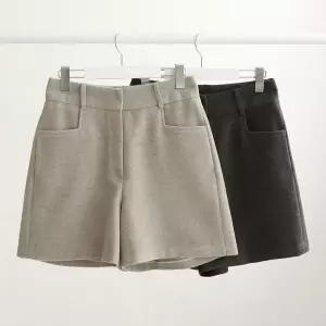 [하프클럽/]여성용 FW 4부 보온 클래식 넓은 핫팬츠 반바지