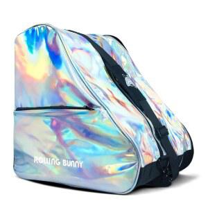 롤링버니 롤러 스케이트 가방 - 인라인 하키 피겨 스케이트, 헬멧 및 보호 장비, 여분의 포켓, 향상된 지퍼, 패딩 스트랩, PU 가죽을 위한 대용량