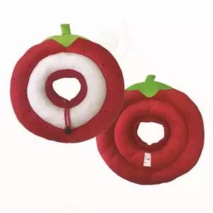 포근한 쿠션형 과일모양 애견 넥카라 M 강아지꼬깔 깔때기 성견 벵갈