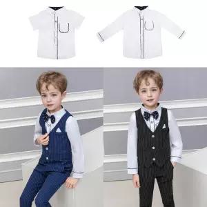 에리든 세로스트라이프 반팔or긴팔셔츠 3버튼 양장조