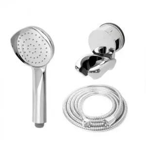 ( )뿔헤드 샤워기 메탈호스 A세트 2m 샤워기걸이 욕실 절수형 헤드 수압조절 화장실 행거 수전 거치대 호스