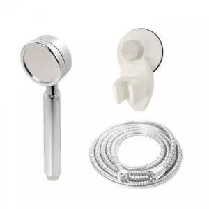 ( )리빙 샤워기 메탈호스 B세트 2m 거치대 고압 헤드 호스 교체 욕실 거치대 걸이 설치 목욕탕 수전 캠핑용