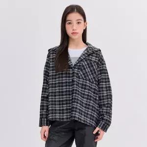 [오션스카이] 공용 멀티 체크 후드 셔츠-FAJB5403B03