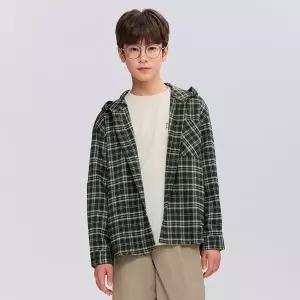 [오션스카이] 공용 멀티 체크 후드 셔츠-FAJB5403B0H