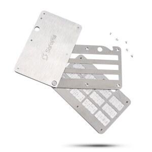 SafePal Cypher - Crypto Seed Phrase 백업, 금속 시드 보드, 니모닉용 콜드 스토리지, 스틸 비트코인 지갑, 최대 24개의 단어 보관, BIP39 암호화 Ledger, Trezor, 메타마스크와 호환