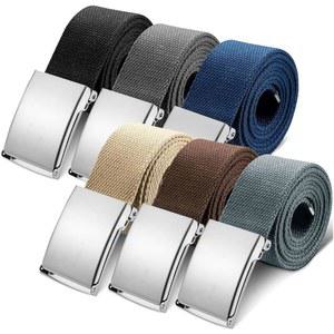 남성용 HQWHBU 골프 벨트 캔버스 웹 조절 가능한 군용 메탈 버클