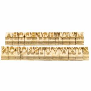 ZONEPACK 로고 디자인 구리 황동 문자 26 PCS) 대문자 기호 로마 알파벳 DIY 뉴 몰드 (타임 핫 스탬핑 스탬프 번호 포일 유연한 기계