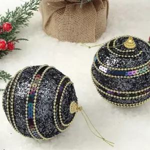 비타리토 다크블루 장식볼 2p 10cm 가로구슬트리소품 크리스마스 트리볼 오너먼트 악세사리 액세서리