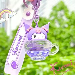 쿠로미 글리터 커피잔 피규어 키링열쇠고리 가방참 피어링 피어홀더 잔피어홀더 키링 홀더