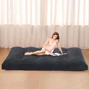 클루도 8인치 이불 매트리스 트윈 사이즈, 여분의 두꺼운 소파 침대, 타이 접이식, 회색으로 업그레이드 된 일본 바닥