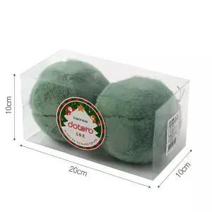 패브릭 장식볼 보들폼폼이 2개 10cm 천 볼크리스마스소품 트리오너먼트 트리볼 트리품 장식품 인형 용품 성