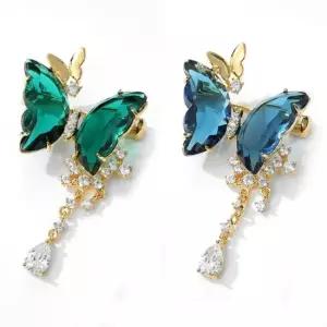 AAA지르코니아 트윈 미니 브로치 버터플라이 샤링 나비브로치 한복브로치 정장브로치