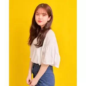 [하프클럽/반에이크]소매퍼프 반팔 티셔츠_OB03TSME10Z