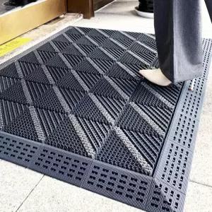 흙털이매트 먼지털이 발판 조립식 우천 출입문