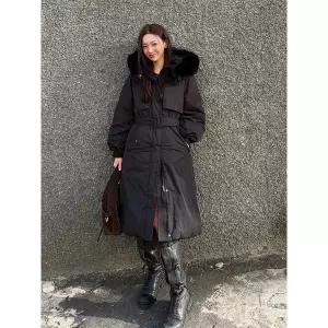 HACIE 민경,유니 PICK CLOUD TRENCH GOOSE DOWN COAT IVORY BLACK 1102426