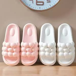 층간소음 슬리퍼 푹신한 쿠션 거실화 eva 실내 슬리퍼 사무실 가벼운 베란다 물놀이 디자인 욕실화 폼폼이