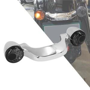 할리 투어링 스트리트 로드 글라이드 10-23 FLHT 19-22 FLHRXS 17-25(크롬 하우징)를 위한 HDBUBALUS 모터사이클 통합 턴 시그널 브레이크 라이트 러닝 램프 다운 라이트 바