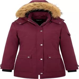 쏘울라지 여성 겨울 플러스 사이즈 방수 두꺼운 패딩 코트와 인조 모피 후드