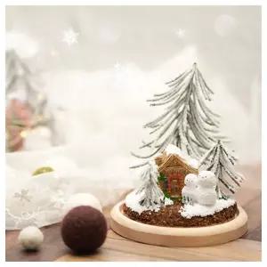 수업교구- 겨울환경 눈 덮인 숲속 오두막 아크릴돔 만들기 1인용 실습교구