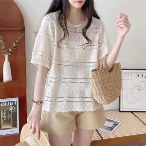 펀칭 자수 블라우스 WFLS285