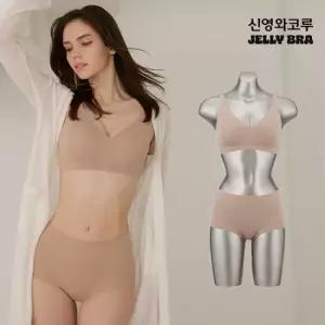 [1SET] 신영와코루 젤리브라 브라팬티 끈후크형 다크스킨 1세트