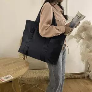 남녀 공용 버클 수납력좋은 빅백 숄더백 빅 쇼퍼백 Wdg9+6dRn