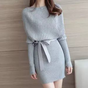 러블리 체형 커버 여성 원피스 스타일 숄 니트 겨울원