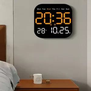 벽시계 건전지 디지털 전자 무소음 사무실 알람 거울 아트월 조명 케이스 유선