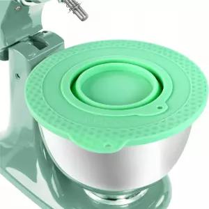 재료 유출을 방지하는 KitchenAid 4.5-5 쿼트 틸트 헤드 스탠드 믹서 볼 뚜껑과 호환되는 실리콘 커버