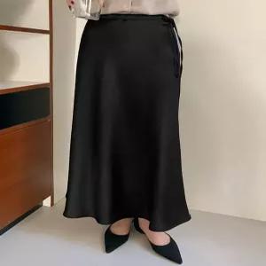 메디오 스트링 새틴 롱 스커트 86074 빅사이즈 여성의류