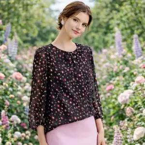 에스연 D2 24 S/S 쉬폰 글리터 시스루 티블라우스 4종