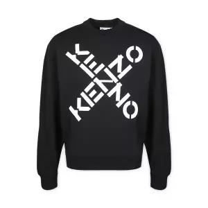 [겐조]스크래치_겐조 남성 로고 블랙 맨투맨 FA6 5SW521 4MS 99