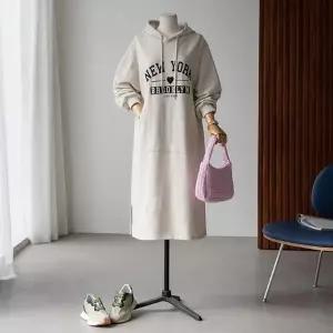 (안나앤플러스) 하트 후드 롱 원피스[드레스CTB91] 빅사이즈