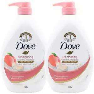 도브 화이트 피치 리밸런싱 바디워시 복숭아 1L 2개