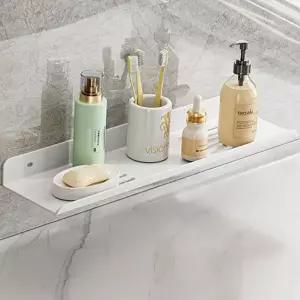 화장실 무타공 선반 접착식 코너 욕실수납선반 욕실 무타공 선반 물빠짐 세면대 수납 수도꼭지 거치대 주방