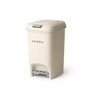 거실 페달 휴지통 소형 발판 뚜껑있는 주방 페달 휴지통 인테리어 8리터 사각 분리수거
