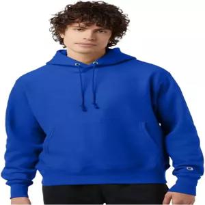 챔피언 S101 남성용 리버스 위브 후드 스웨트셔츠 헤비급 12온스. 케시미어 수축 방지