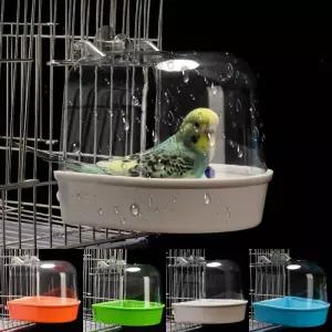 앵무새횟대 새 걸이식 목욕 큐브 앵무새 욕조 샤워 박스 케이지 스몰 카나리 버거리가 칵테일 러브버드용