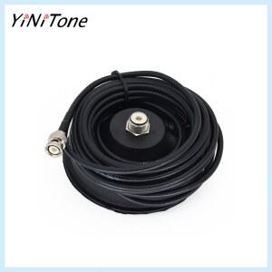 양방향 라디오 자동차 안테나 브래킷, PL259-F BNC-M 12cm 자석 흡입 컵 베이스, 5m RG58 익스텐션 케이블 포함