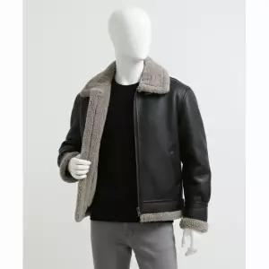 STRIKE 헬리오스 양가죽 시어링 무스탕 다크브라운