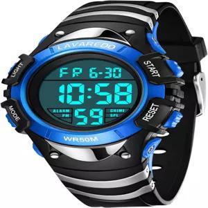 312세 소년 소녀 VTAIGE 시계 스포츠용 디지털 알람LED 라이트스톱워치캘린더 소년용 손목시계 학생용